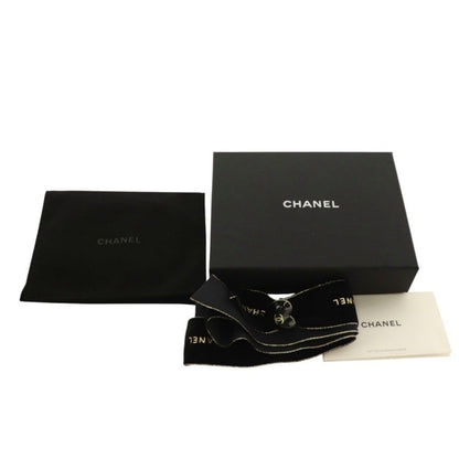 Chanel CC Logo Small Zip Wallet Gray Calfskin Caviar Quilted Black