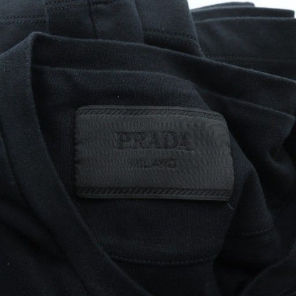 Prada Cotton Short Sleeves Logo Tee T-Shirt Short Sleeve Xxs Black