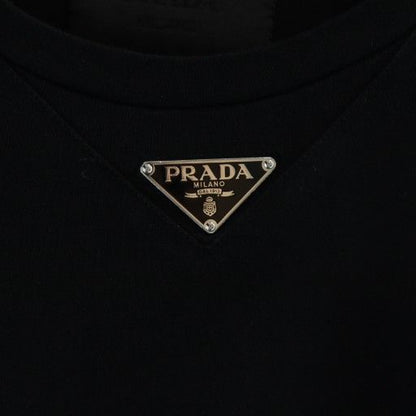 Prada Cotton Short Sleeves Logo Tee T-Shirt Short Sleeve Xxs Black