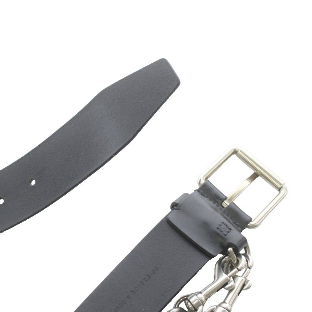 Balenciaga Belt Eyelet Chain Leather Black