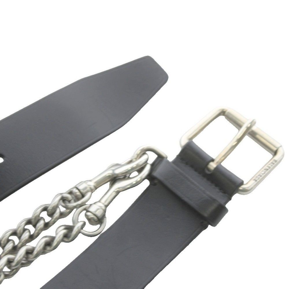 Balenciaga Belt Eyelet Chain Leather Black