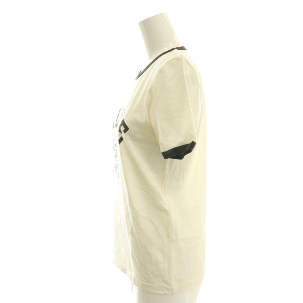 Celine Blason T-Shirt Logo XS Off White Brown CX