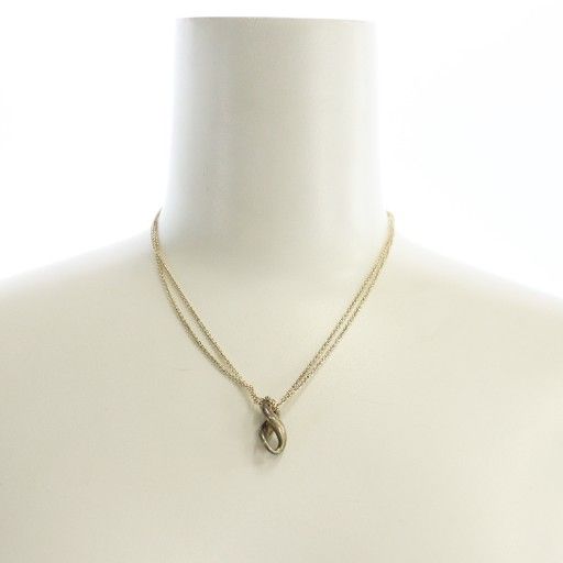 Tiffany & Co Infinity Double Chain Necklace Pendant Silver