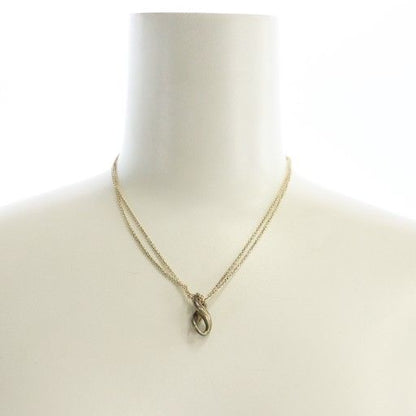 Tiffany & Co Infinity Double Chain Necklace Pendant Silver