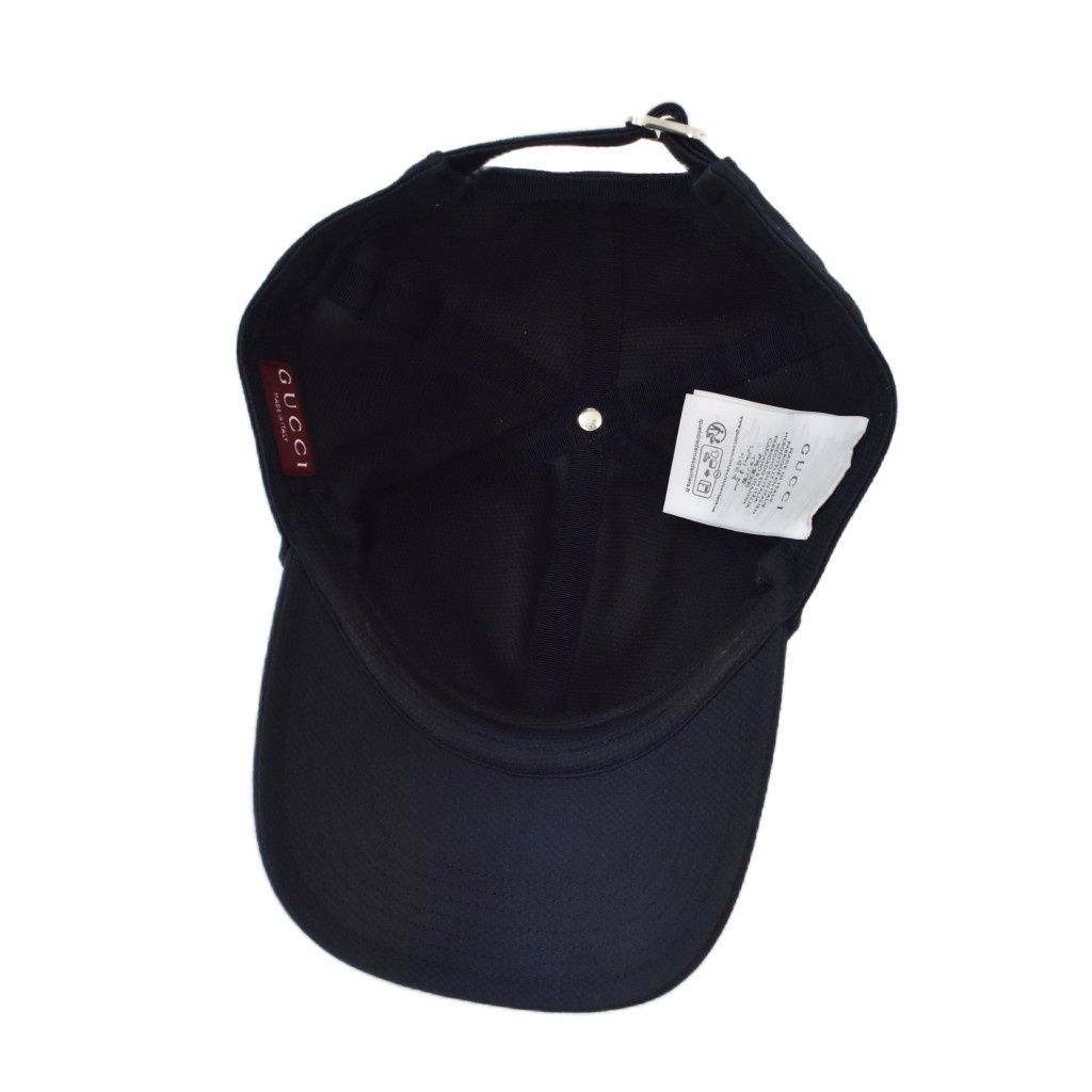 Gucci Hat Baseball Cap Logo Embroidery XL Navy