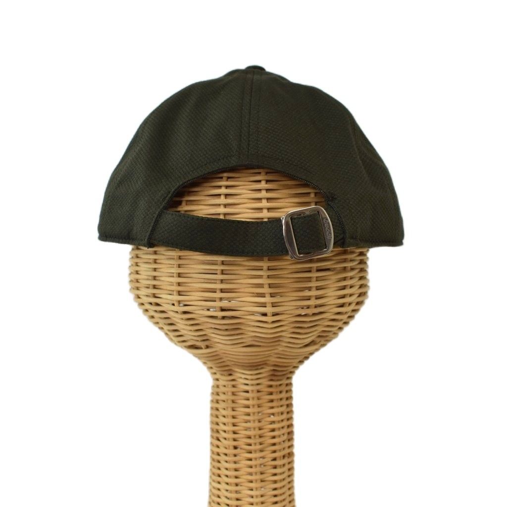 Gucci Hat Baseball Cap Logo Embroidery XL Khaki Green