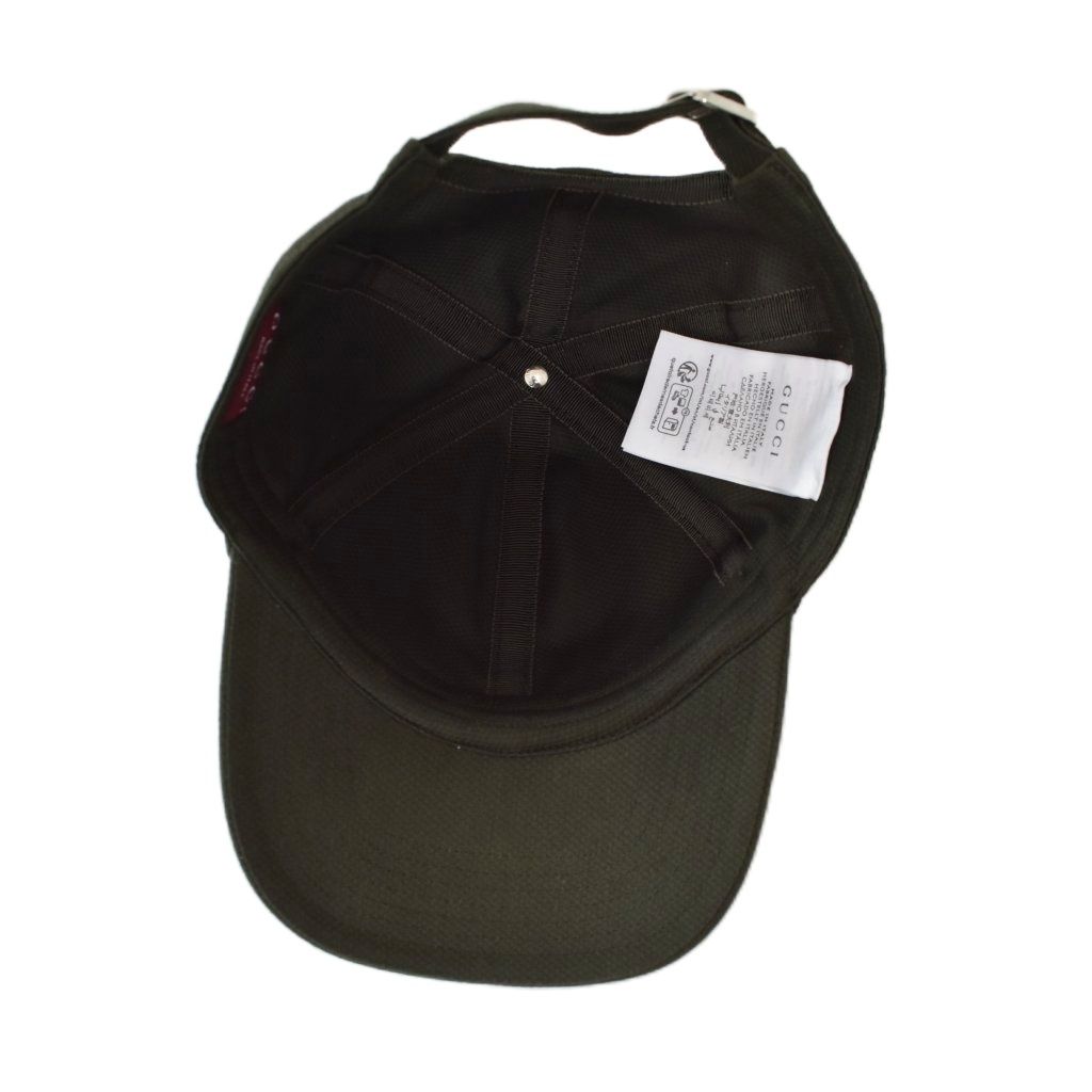 Gucci Hat Baseball Cap Logo Embroidery XL Khaki Green