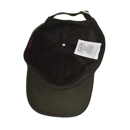 Gucci Hat Baseball Cap Logo Embroidery XL Khaki Green