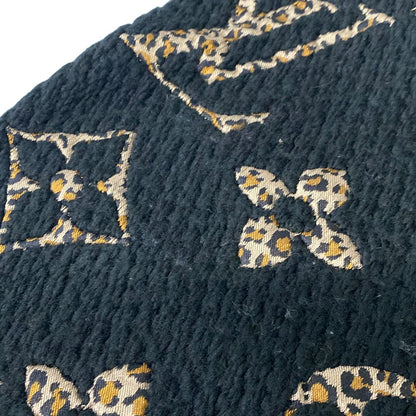 Louis Vuitton Scarf Echarpe Giant Monogram Jungle Black Beige Leopard