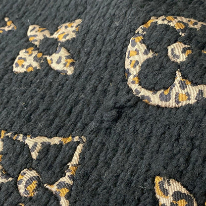 Louis Vuitton Scarf Echarpe Giant Monogram Jungle Black Beige Leopard