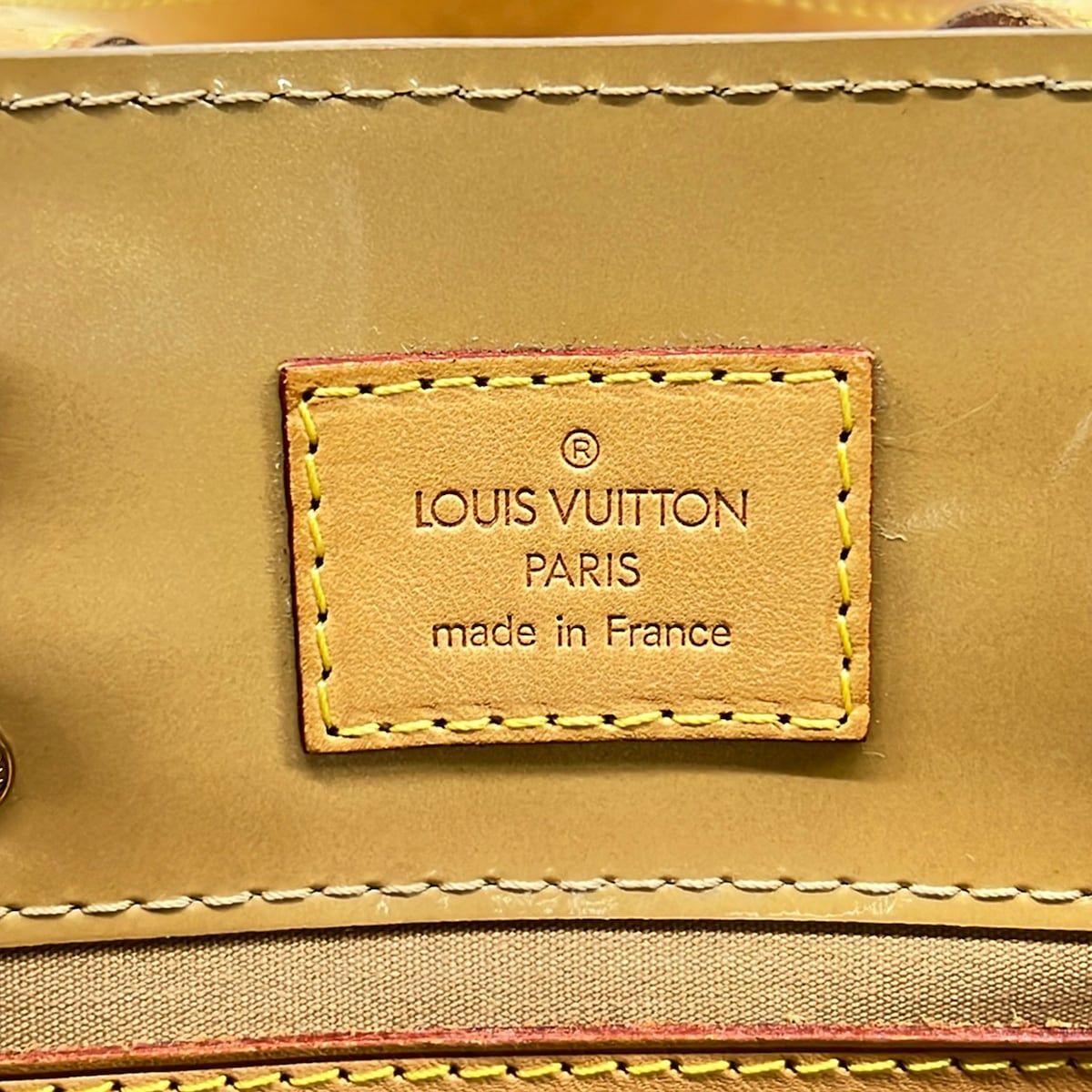 Louis Vuitton Handbag Monogram Vernis Reed PM Noisette Leather
