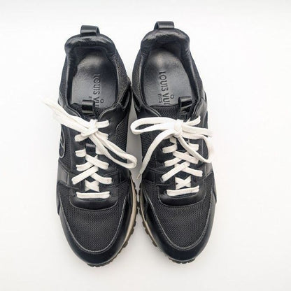 Louis Vuitton Run Away Line Black LV Logo in Heels Shoes