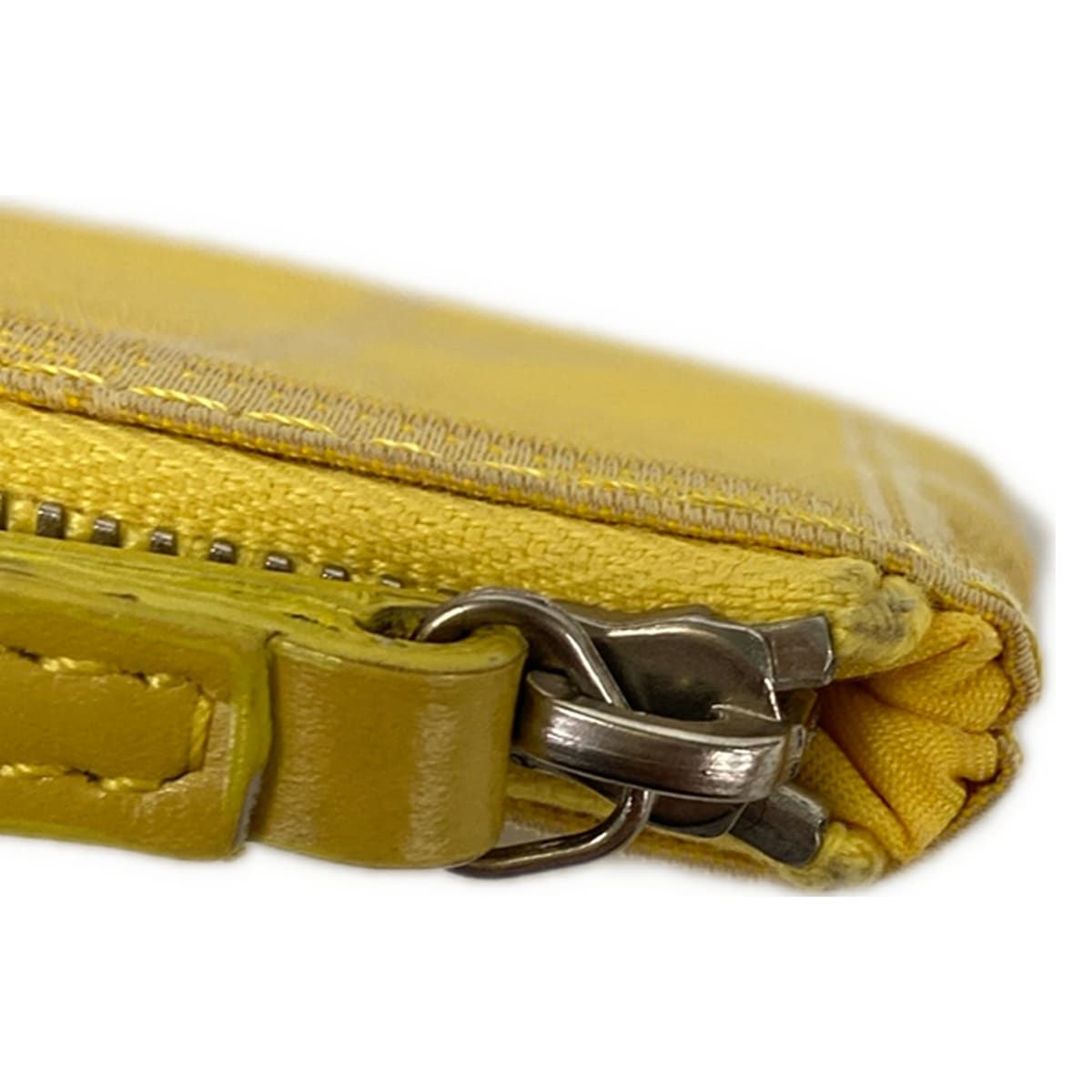 Chanel Pouch New Travel Line Yellow Ivory Leather