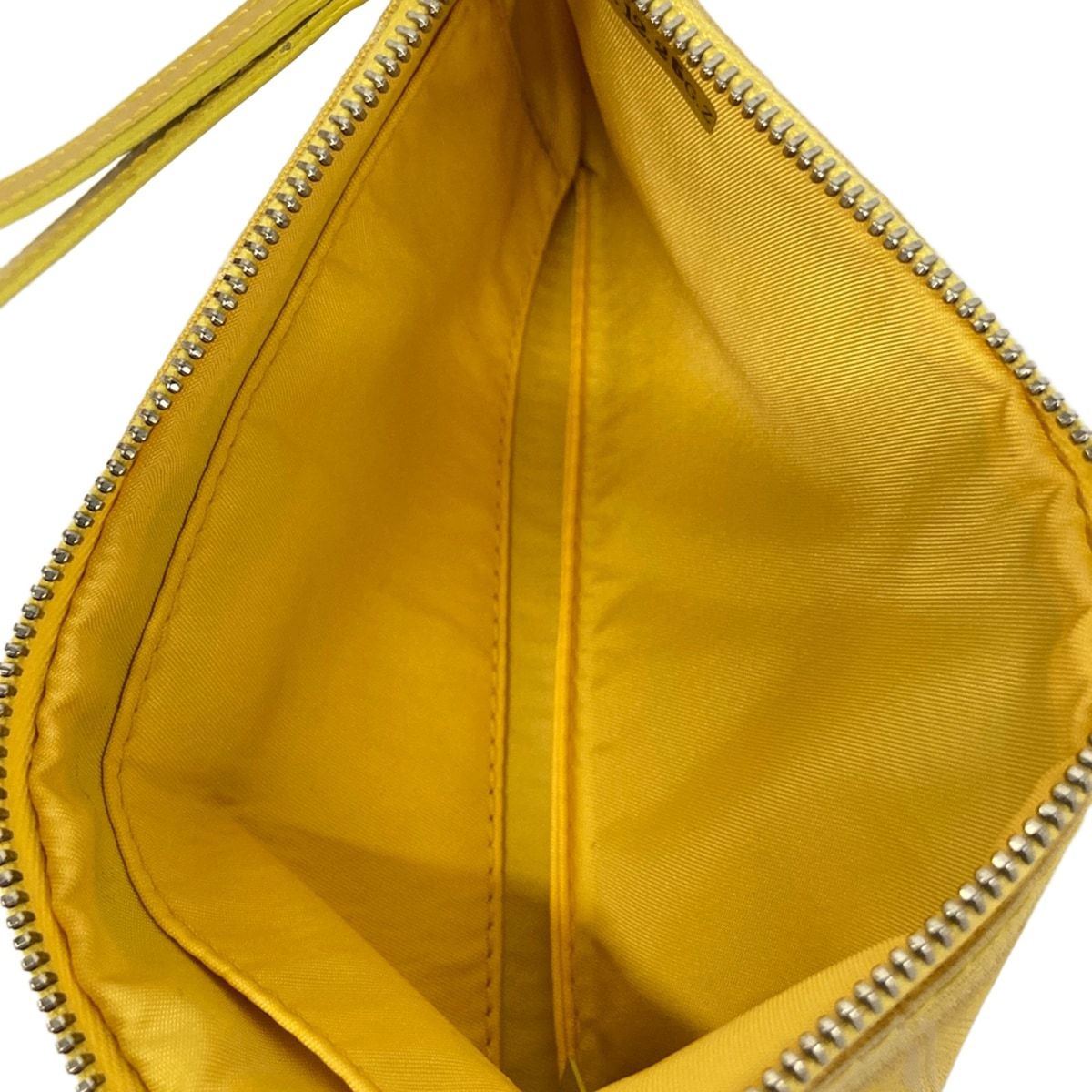 Chanel Pouch New Travel Line Yellow Ivory Leather