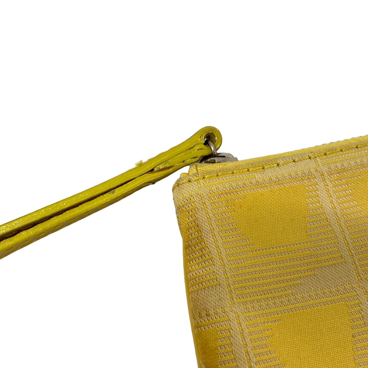 Chanel Pouch New Travel Line Yellow Ivory Leather