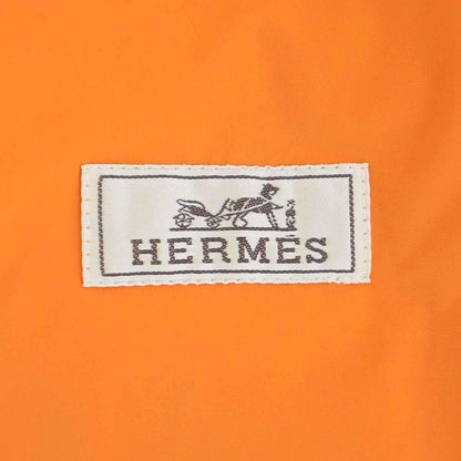 Hermes Quilted Nylon Zip Up Jacket Khaki Orange 50