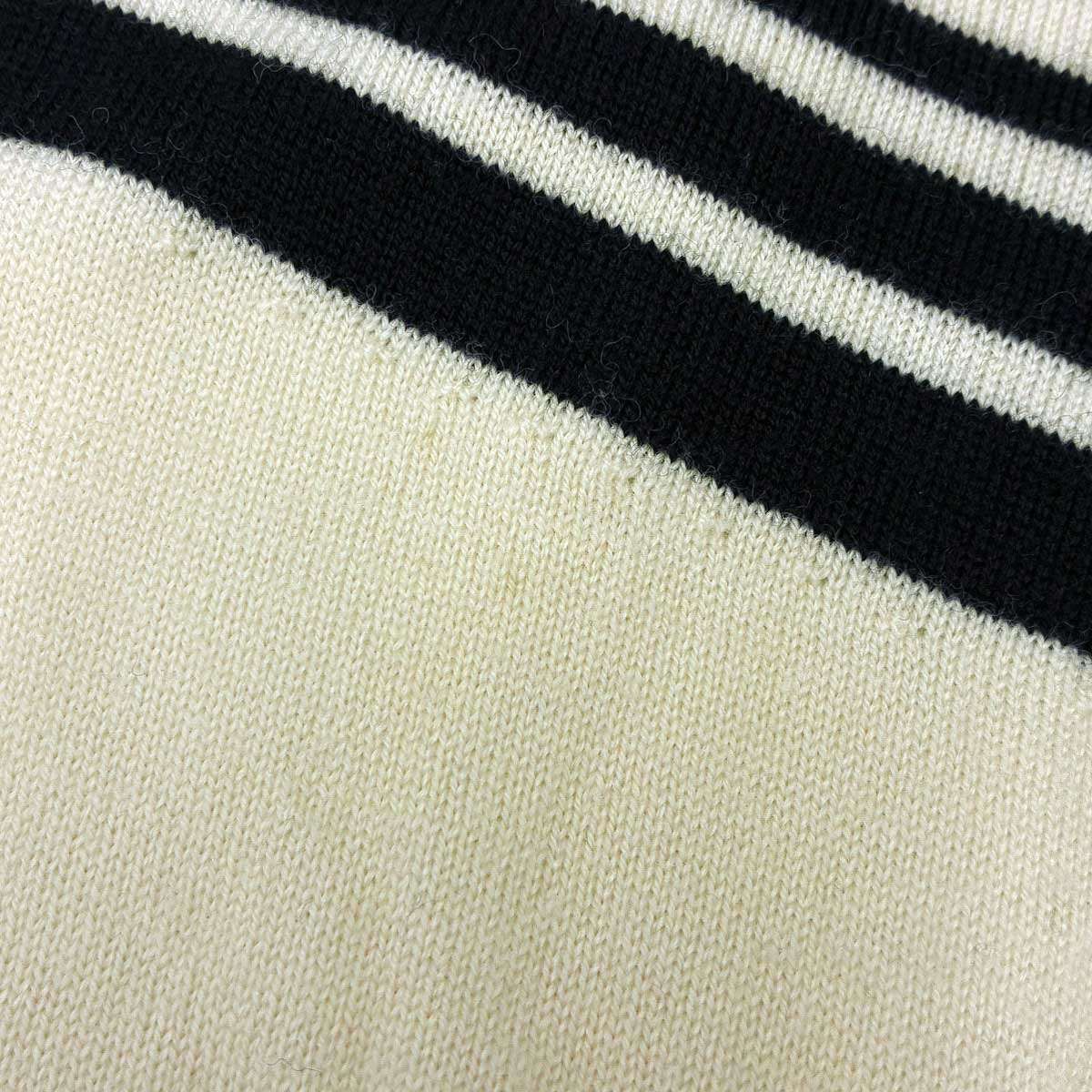 Dolce & Gabbana Border Knit Sweater Ivory Black 48