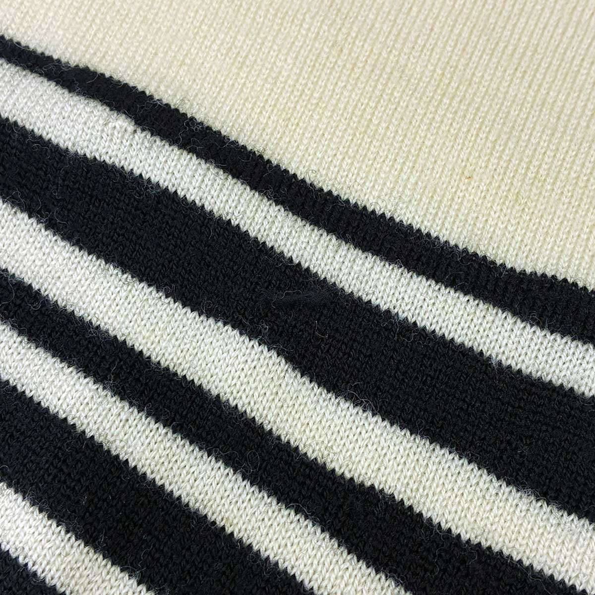 Dolce & Gabbana Border Knit Sweater Ivory Black 48