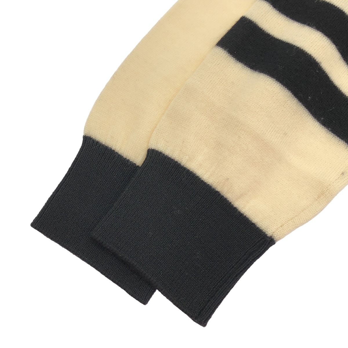 Dolce & Gabbana Border Knit Sweater Ivory Black 48