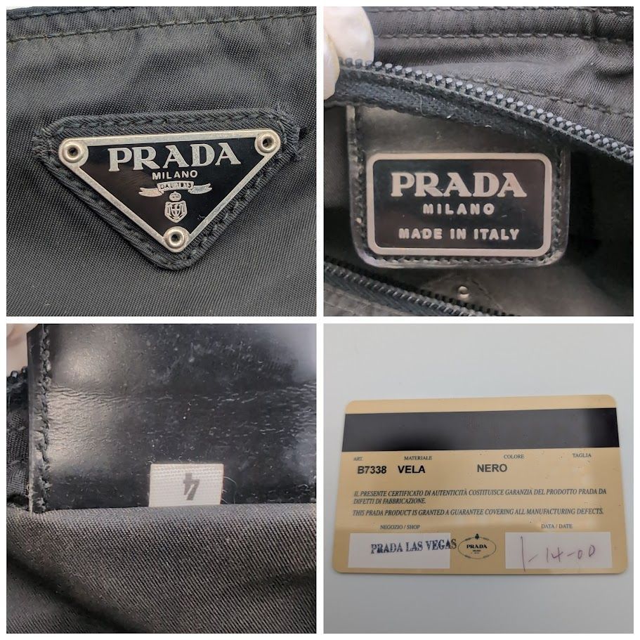 Prada Tessuto Nylon Shoulder Bag Crossbody Black Triangle Logo