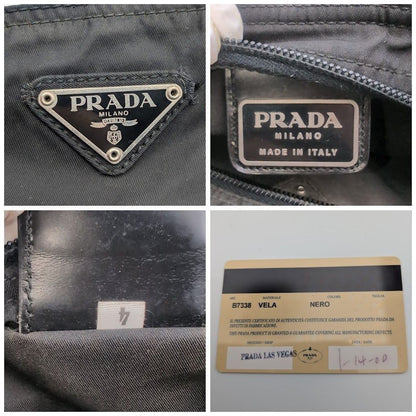 Prada Tessuto Nylon Shoulder Bag Crossbody Black Triangle Logo