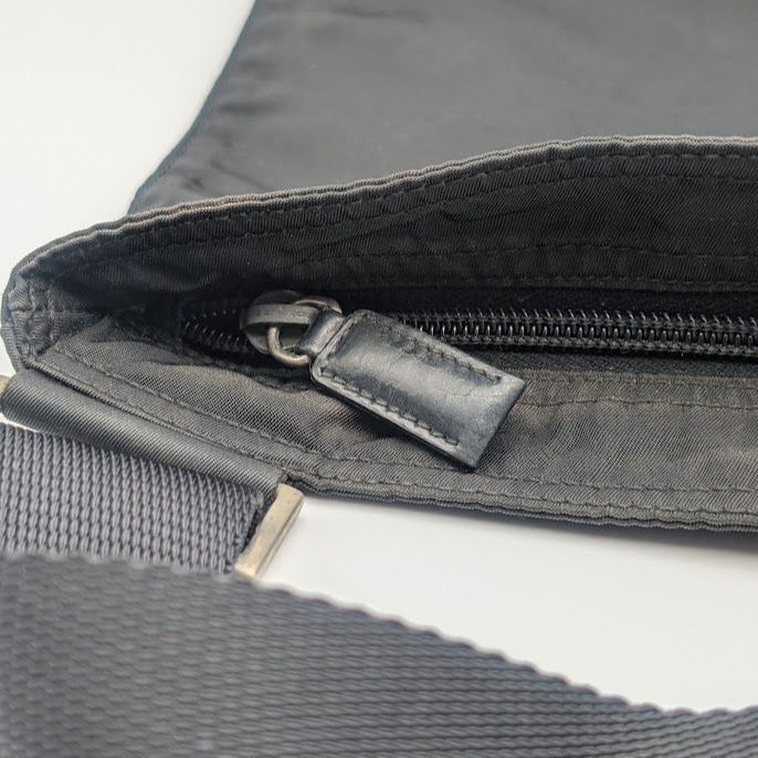 Prada Tessuto Nylon Shoulder Bag Crossbody Black Triangle Logo
