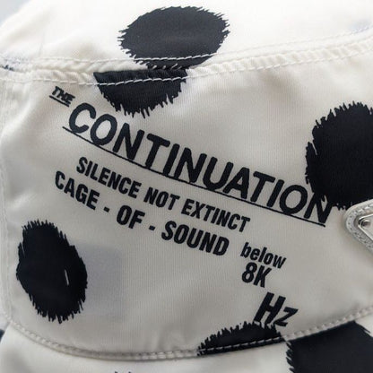 Prada Bucket Hat Nylon Triangle Logo Black White Dot Polka Dot Hat