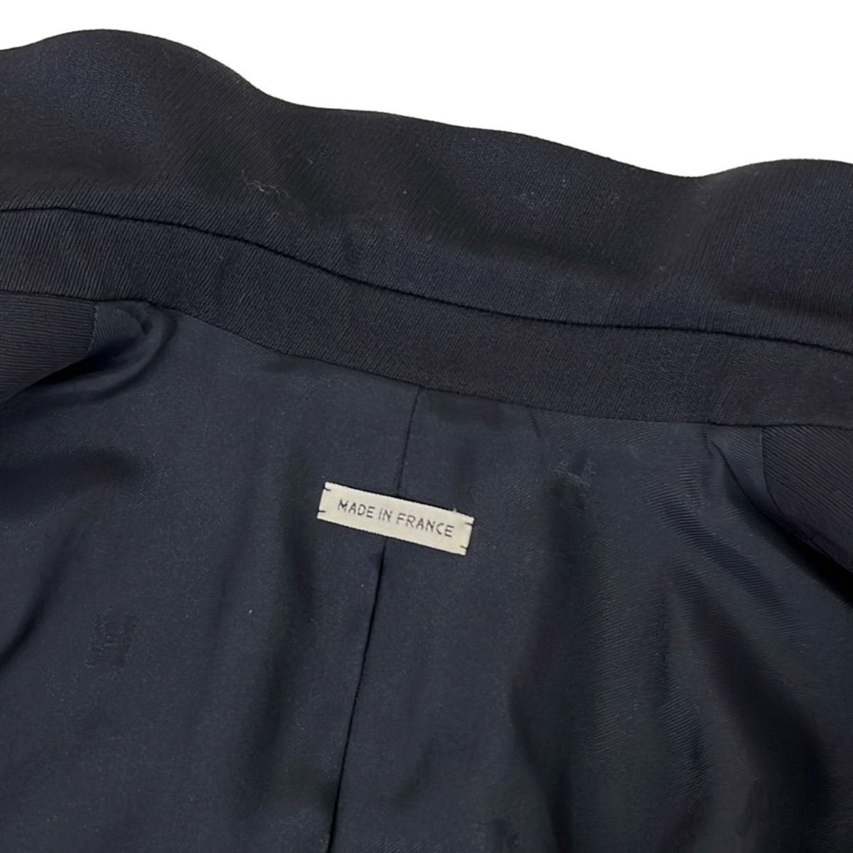 Hermes Jacket 34 S Dark Navy Long Sleeve Spring Autumn Series Button Wool