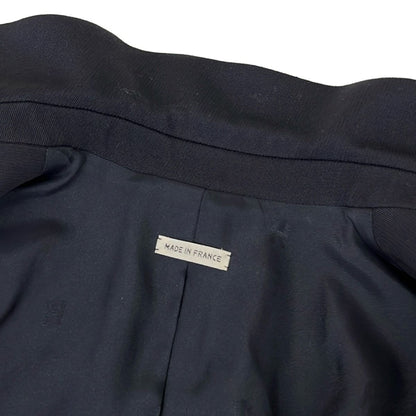 Hermes Jacket 34 S Dark Navy Long Sleeve Spring Autumn Series Button Wool
