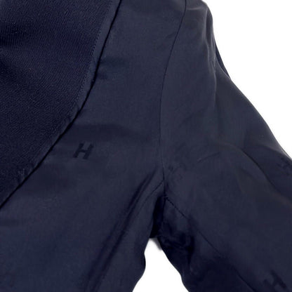 Hermes Jacket 34 S Dark Navy Long Sleeve Spring Autumn Series Button Wool