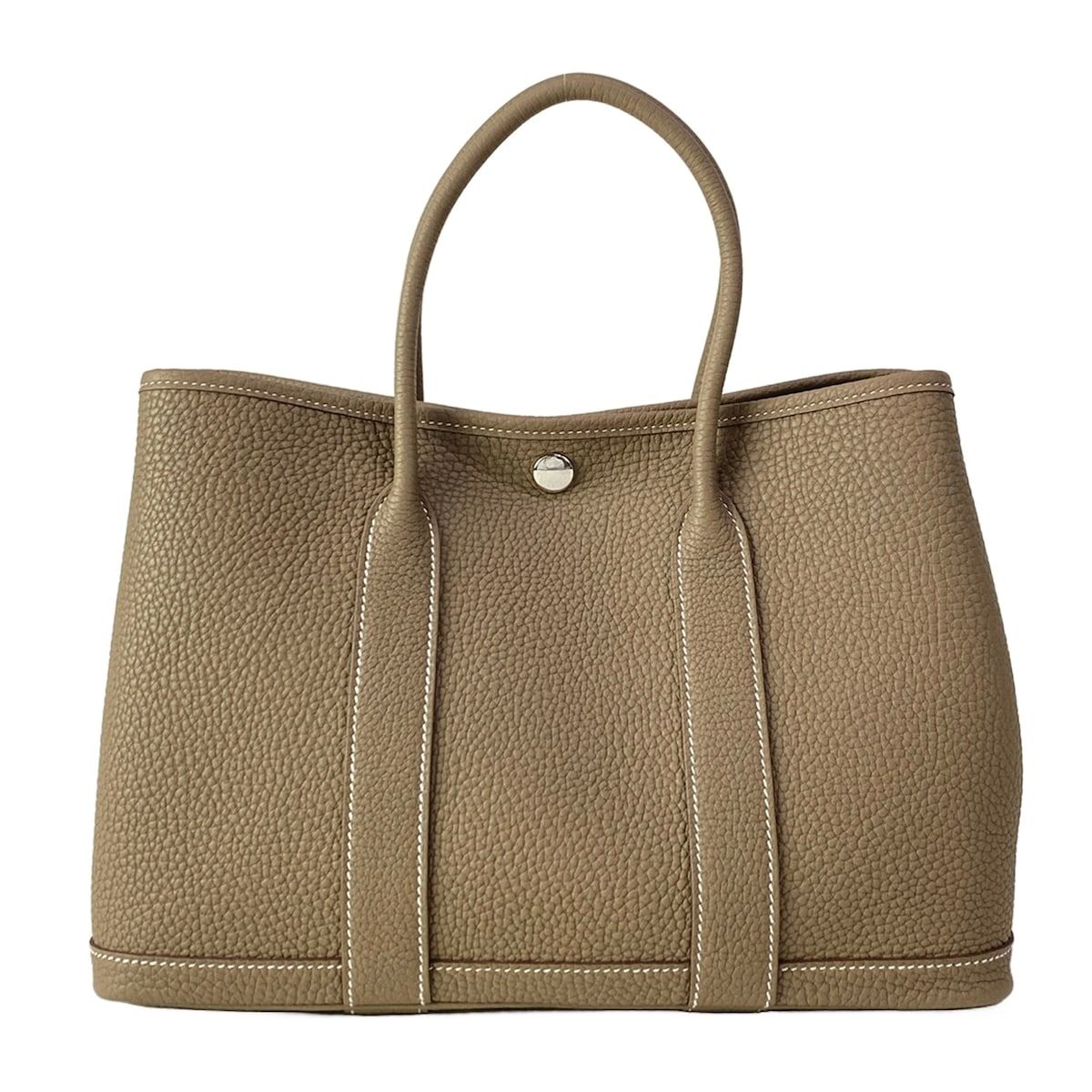 Hermes Tote Garden Party TPM Etoupe Silver