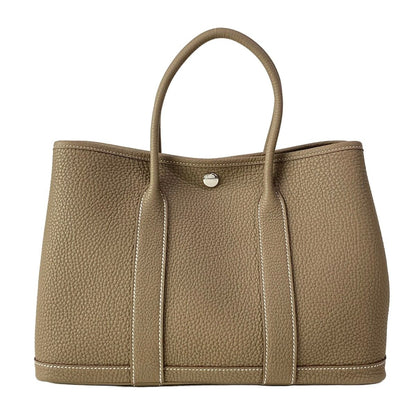 Hermes Tote Garden Party TPM Etoupe Silver