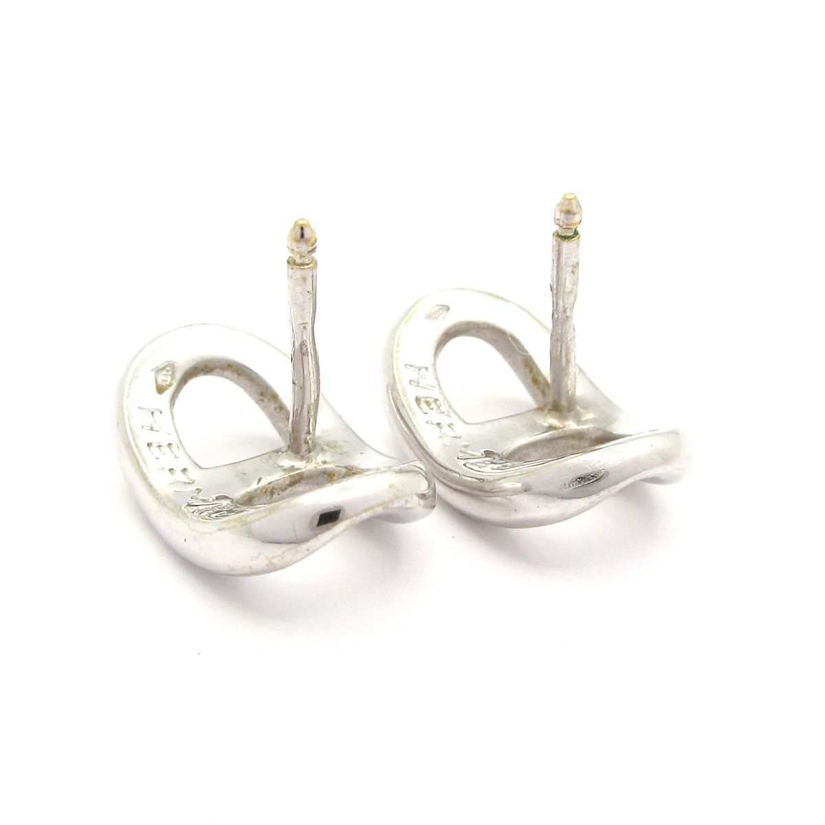 Hermes Earrings Chaine D'ancre Silver 18k White Gold