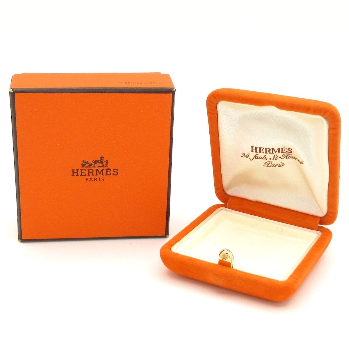 Hermes Earrings Chaine D'ancre Silver 18k White Gold