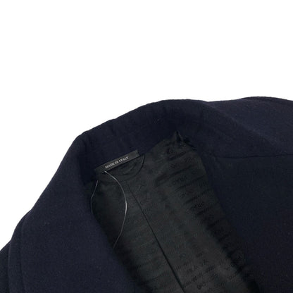 Prada Pcoat 38 S Dark Navy Long Sleeve Autumn Winter Wool Jacket