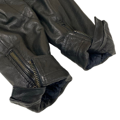 Dolce & Gabbana Riders Jacket 44 S Black Long Sleeve Leather Autumn Winter