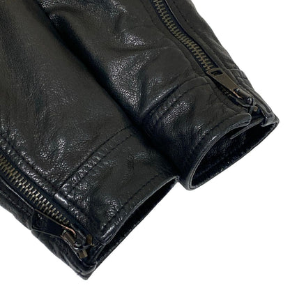 Dolce & Gabbana Riders Jacket 44 S Black Long Sleeve Leather Autumn Winter