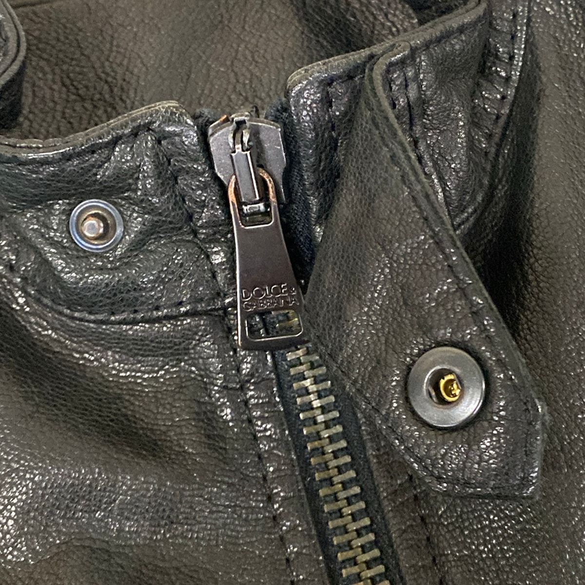 Dolce & Gabbana Riders Jacket 44 S Black Long Sleeve Leather Autumn Winter