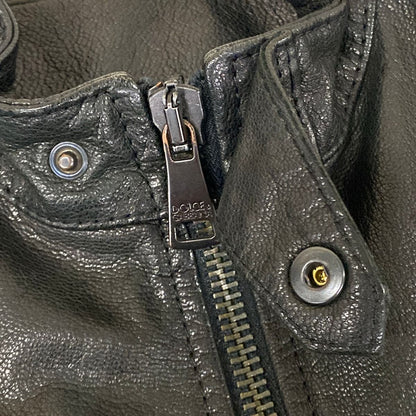 Dolce & Gabbana Riders Jacket 44 S Black Long Sleeve Leather Autumn Winter