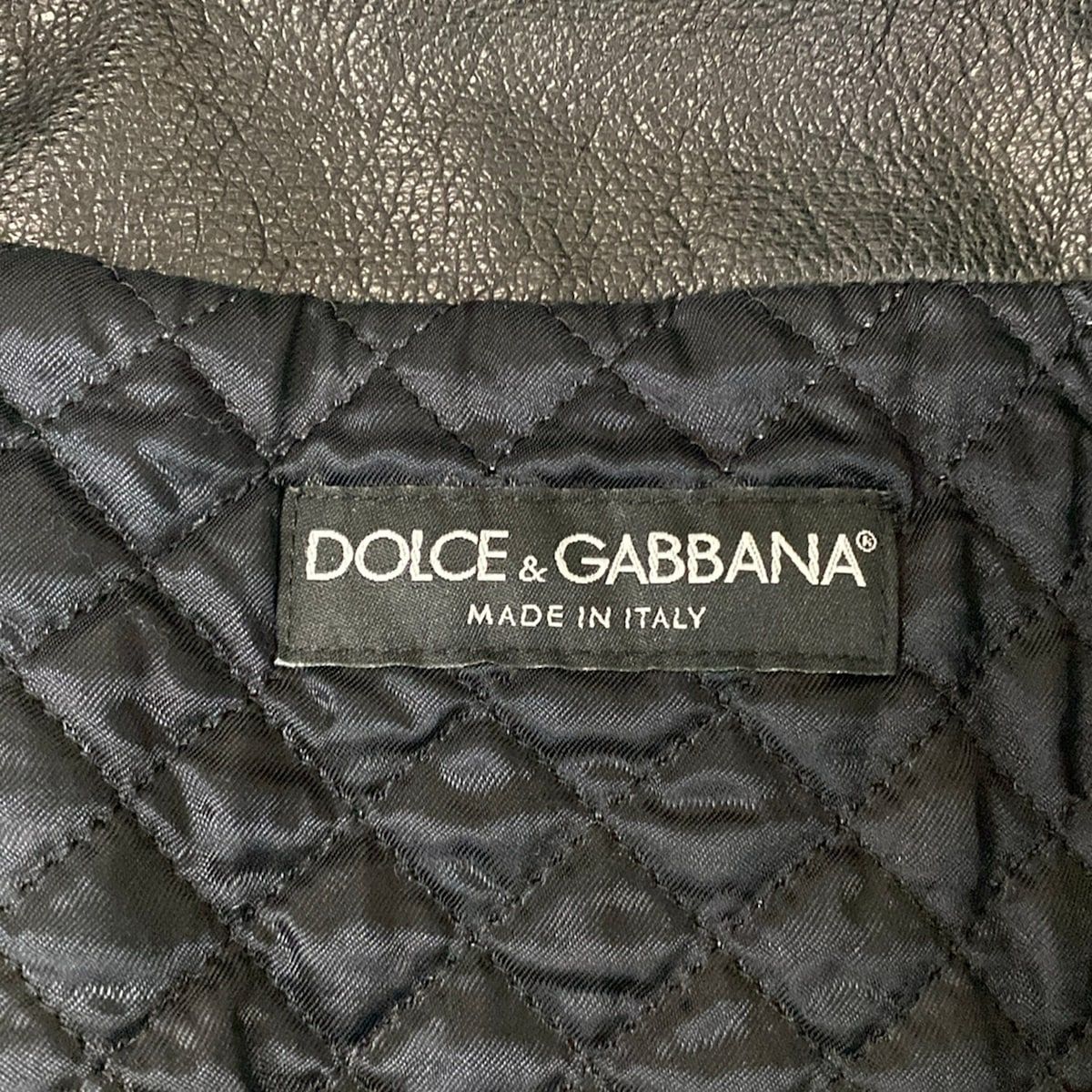 Dolce & Gabbana Riders Jacket 44 S Black Long Sleeve Leather Autumn Winter