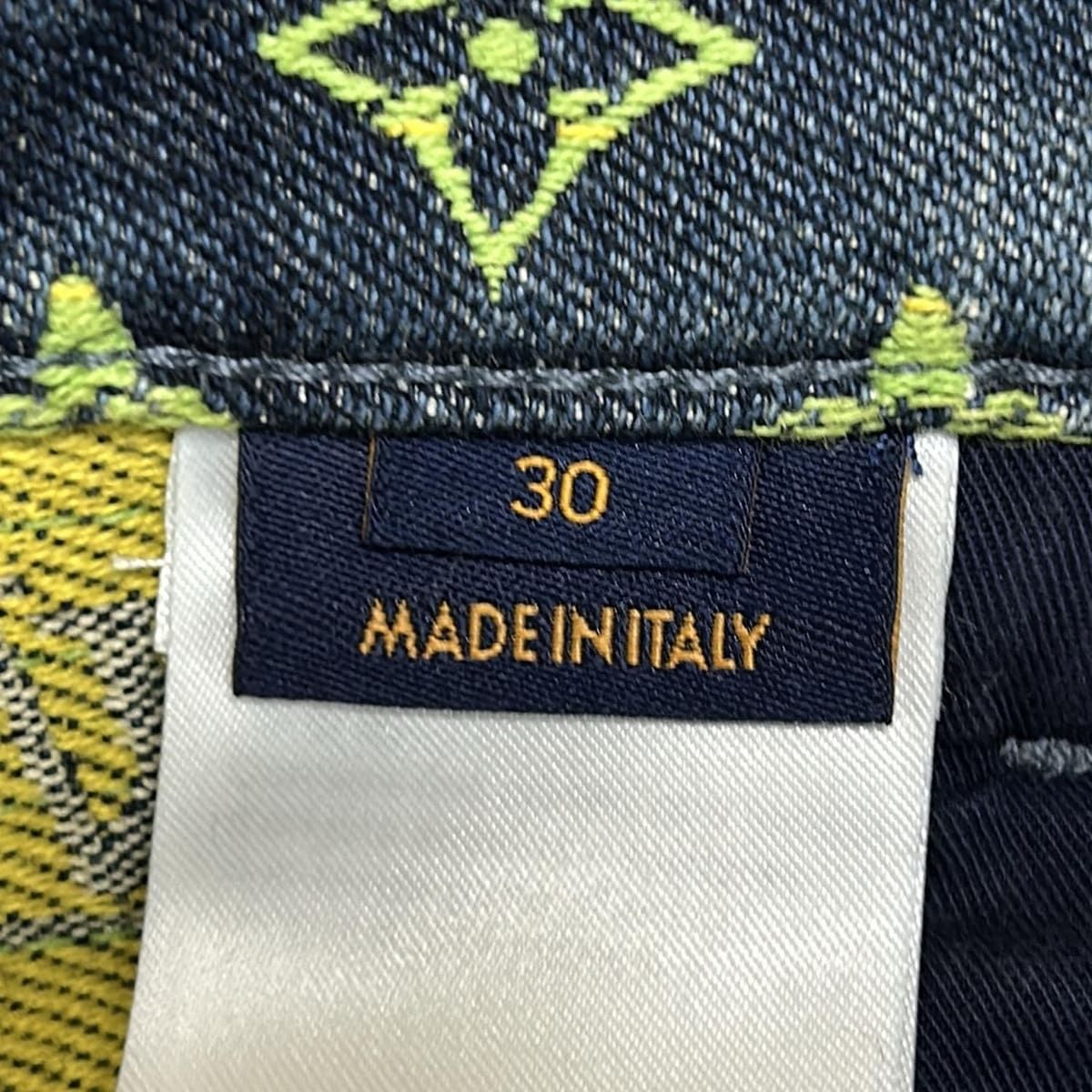 Louis Vuitton Jeans 30 Ym4 Blue Yellow Pink Half Monogram Denim