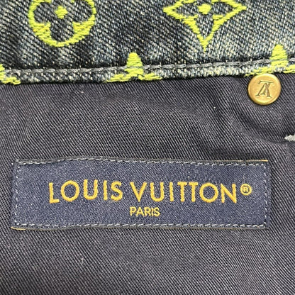Louis Vuitton Jeans 30 Ym4 Blue Yellow Pink Half Monogram Denim