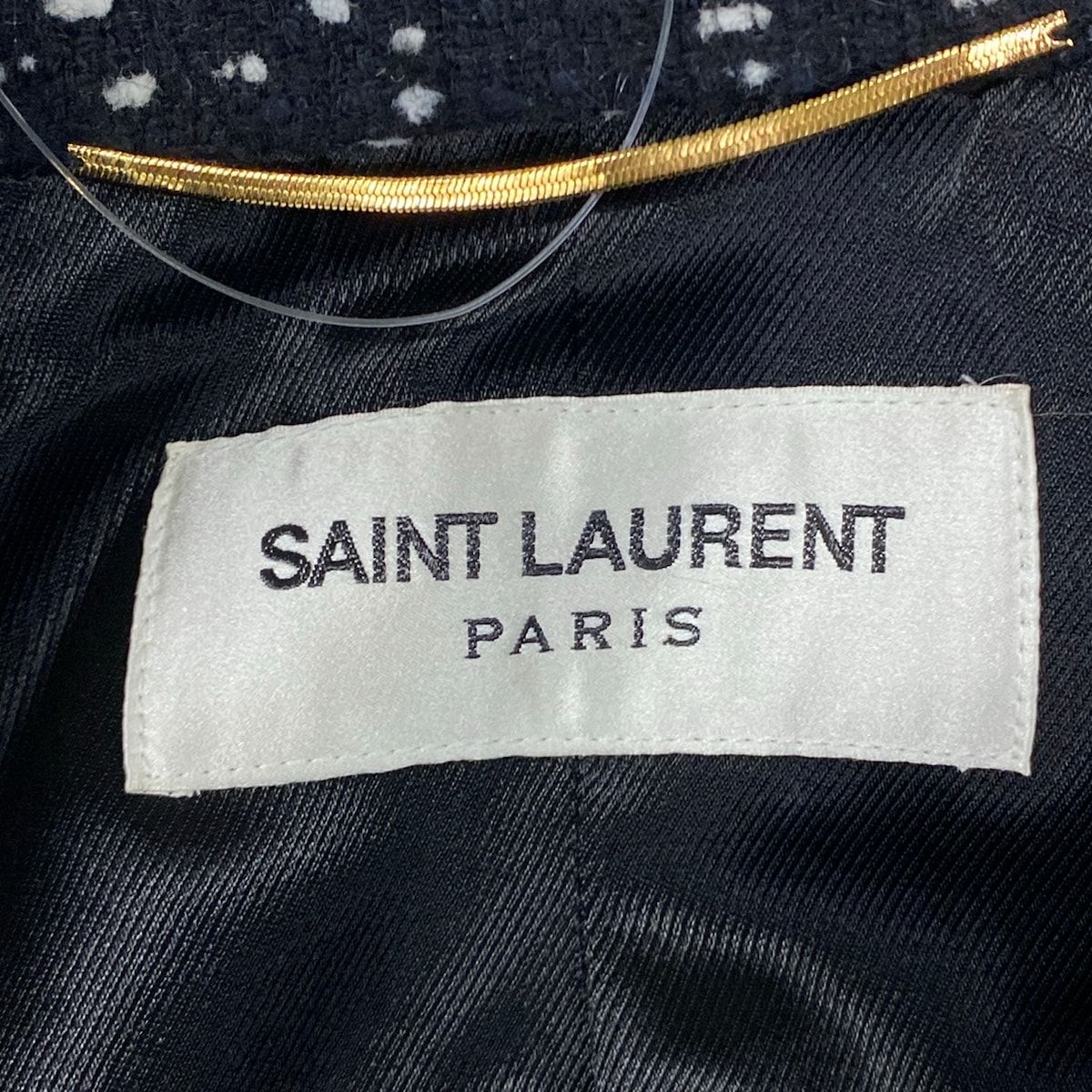 Saint Laurent Paris Coat Black White Winter Cotton