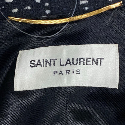 Saint Laurent Paris Coat Black White Winter Cotton