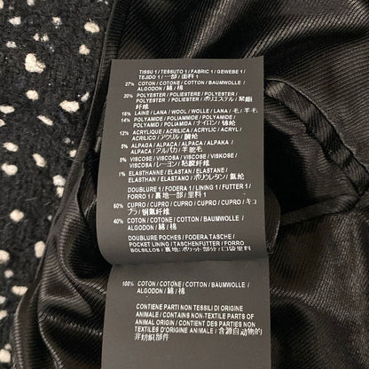 Saint Laurent Paris Coat Black White Winter Cotton