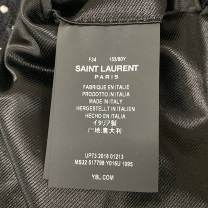 Saint Laurent Paris Coat Black White Winter Cotton