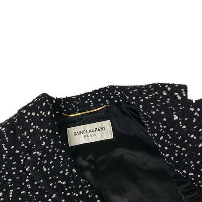 Saint Laurent Paris Coat Black White Winter Cotton
