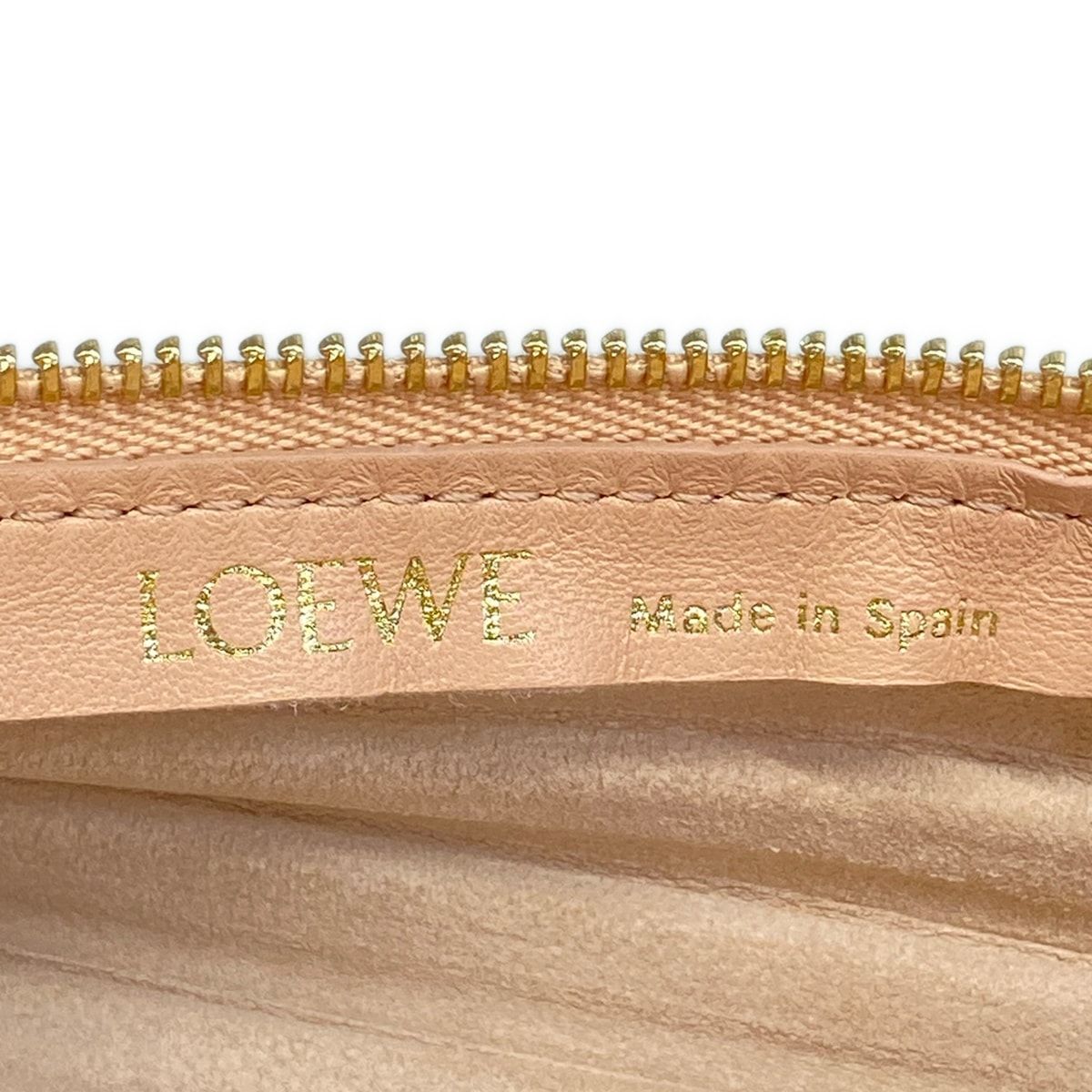 Loewe Shoulder Bag Pouch Light Pink Pleats Removable Strap Lambskin