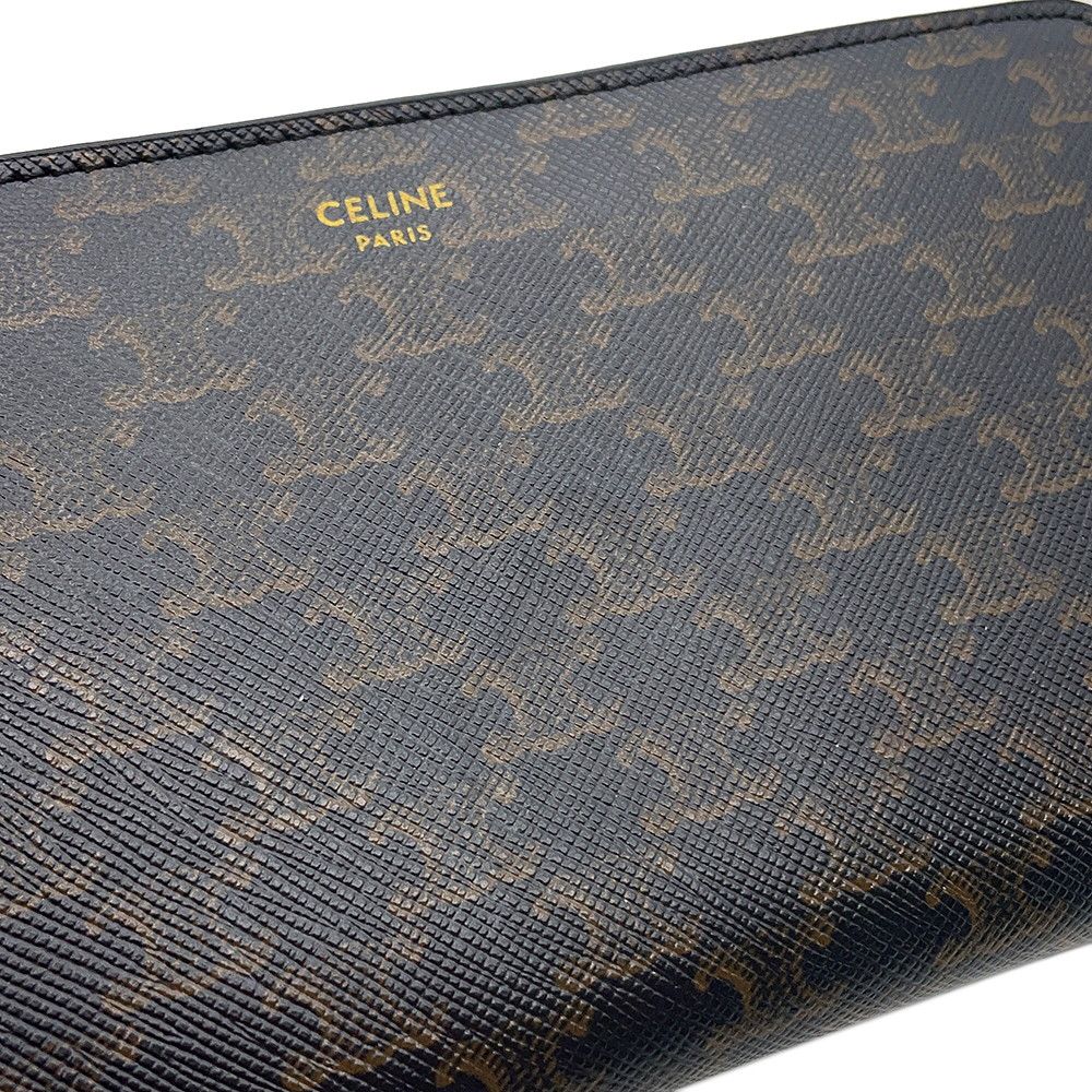 Celine Wallet Large Zip Triomphe Black