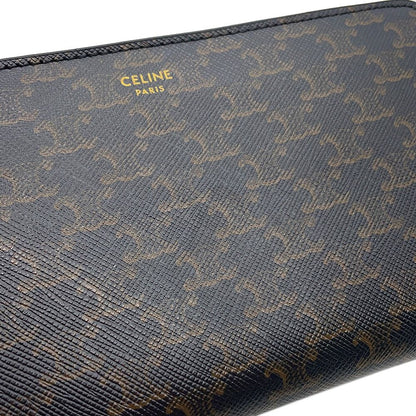 Celine Wallet Large Zip Triomphe Black